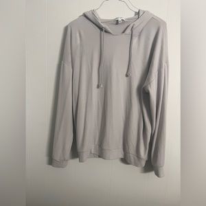 Incredibly Soft Light Grey Hoodie w/ Drawstring Hood women’s Large